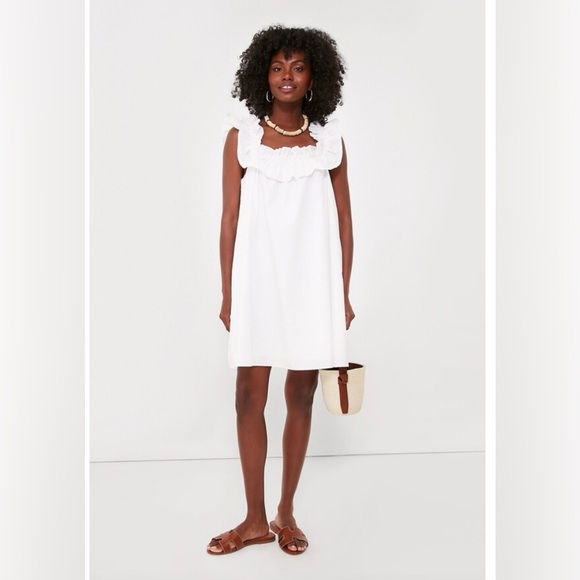 Tuckernuck Dresses & Skirts - TUCKERNUCK Hyacinth House White Ruffle Strap Maria Mini Dress Medium